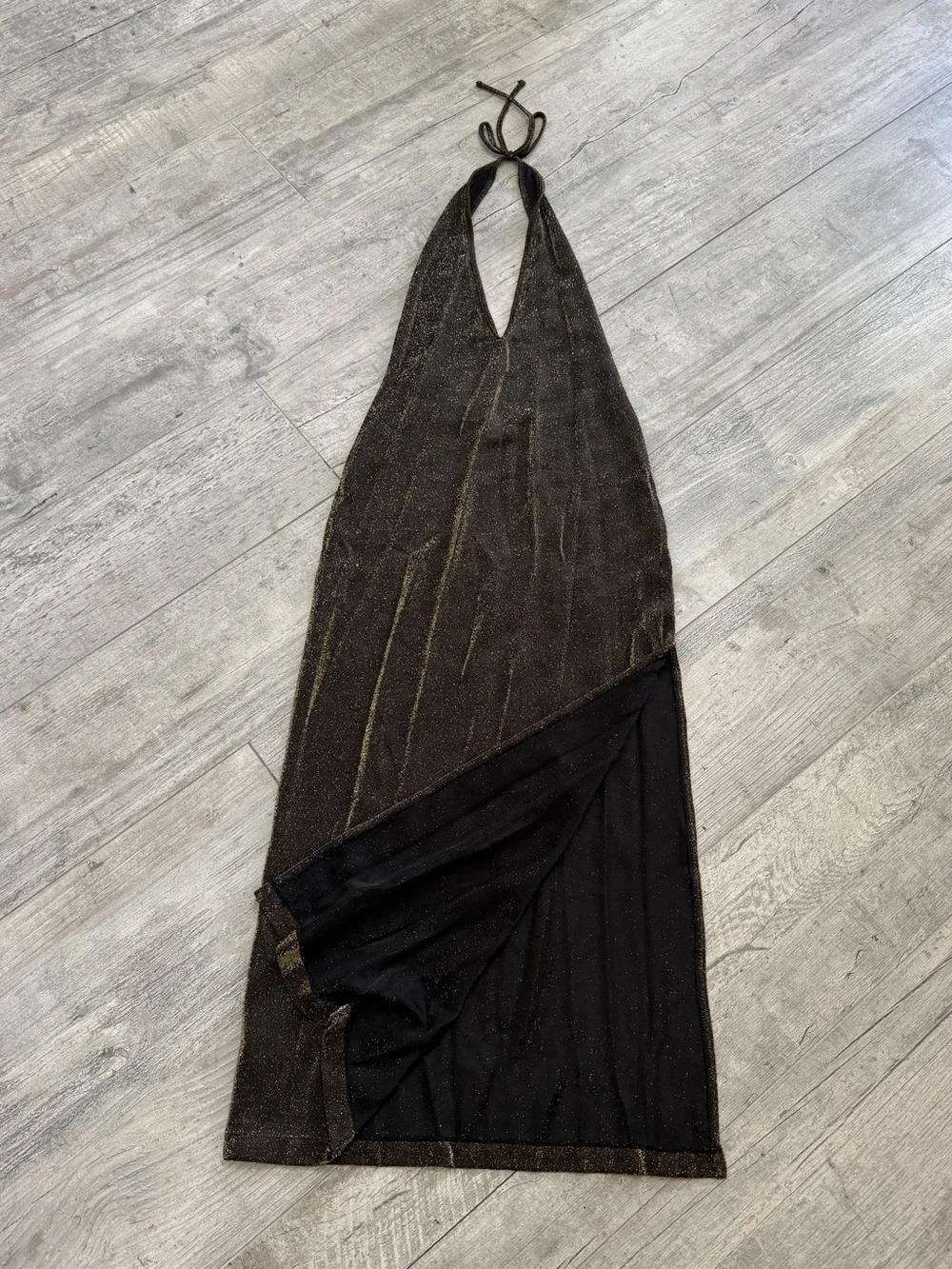 RARE Vintage Y2K Victoria’s Secret Backless Sheer Halter Dress with Deep plunge